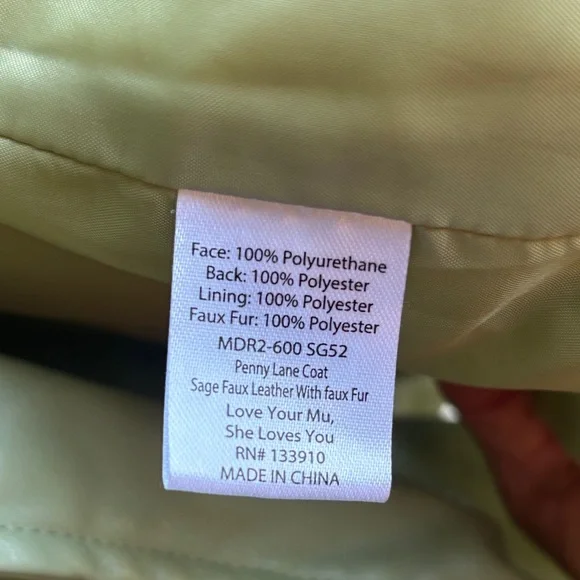 Show Me Your MuMu Penny Lane Olive Green Faux Fur-Trim Tie-Waist Coat - Picture 7 of 8